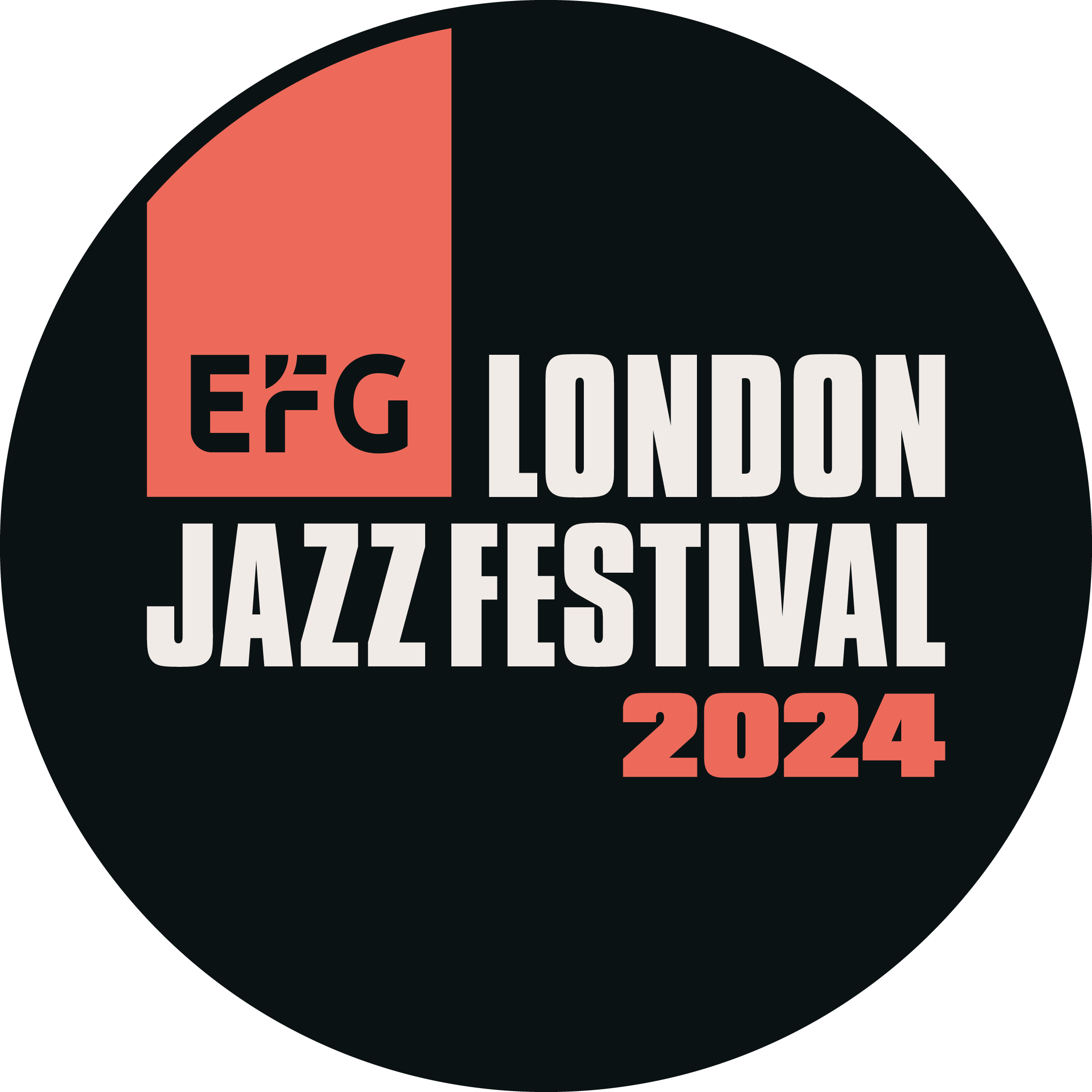 London Jazz Festival logo, orange and black