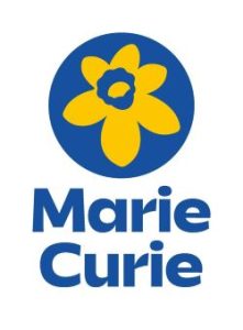 An image of Marie Curie's logo - which is a dafodil and their name