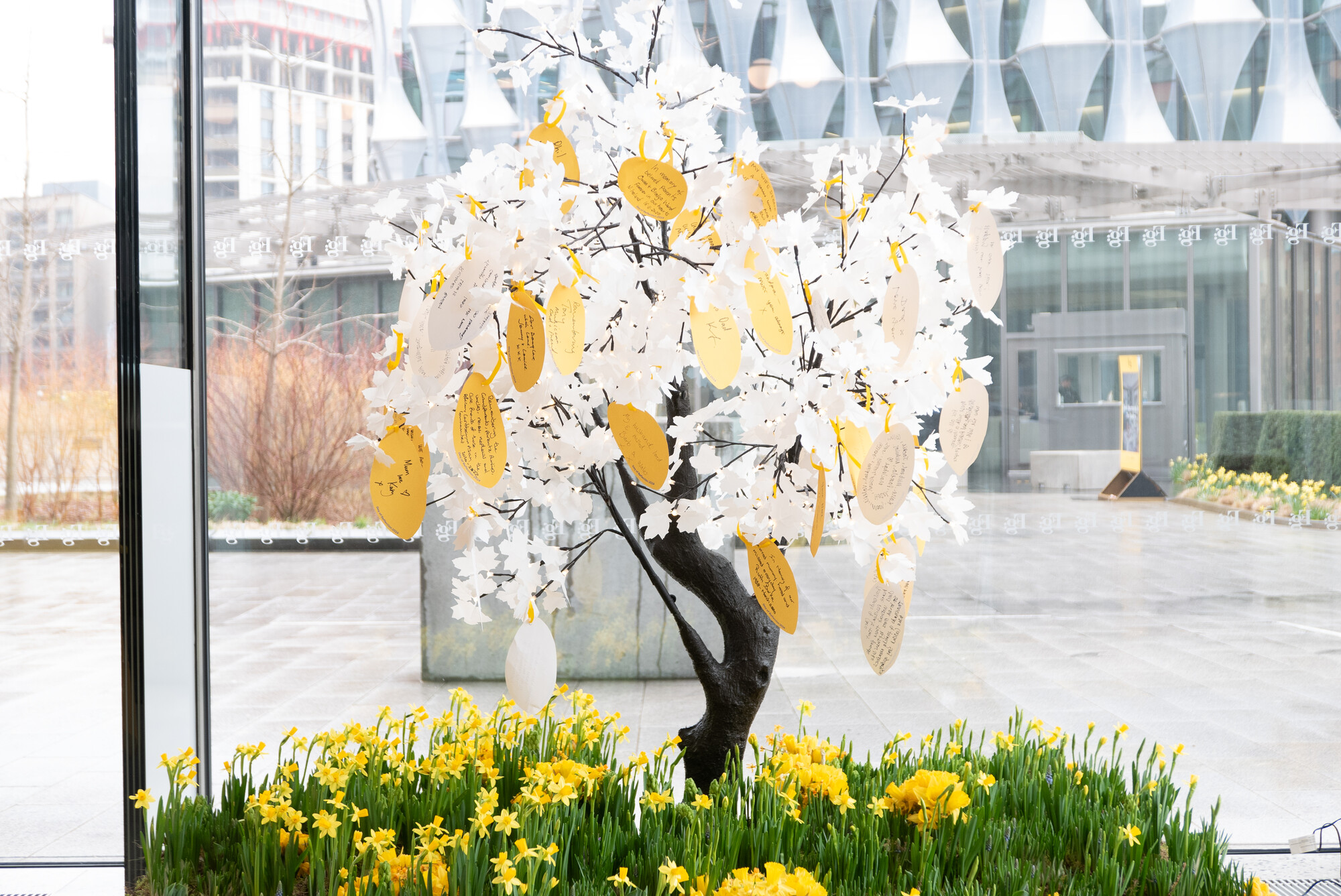One Embassy Gardens Special Dedication Ceremony, as part of the National Day of Reflection 2024. This photo was taken in London on 29th February, 2024.