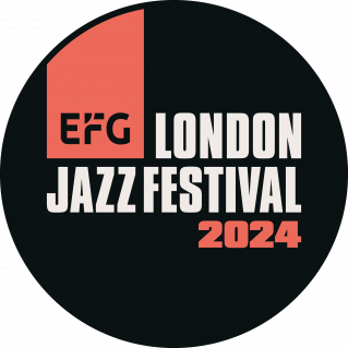 London Jazz Festival logo, orange and black